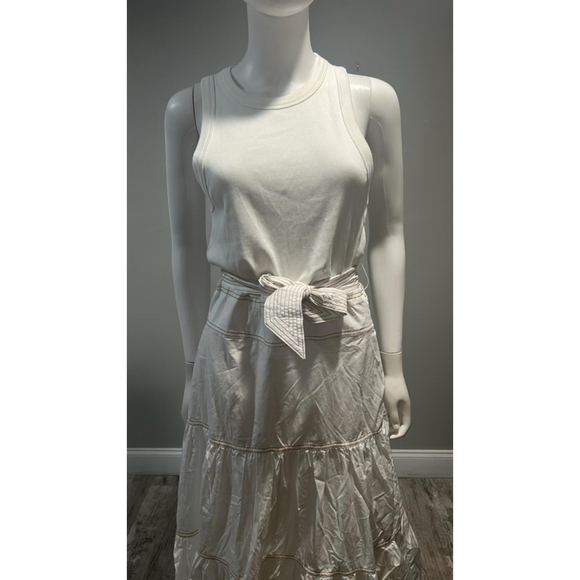 Veronica Beard Austyn White Belted Midi Dress Size Medium - Picture 4 of 10